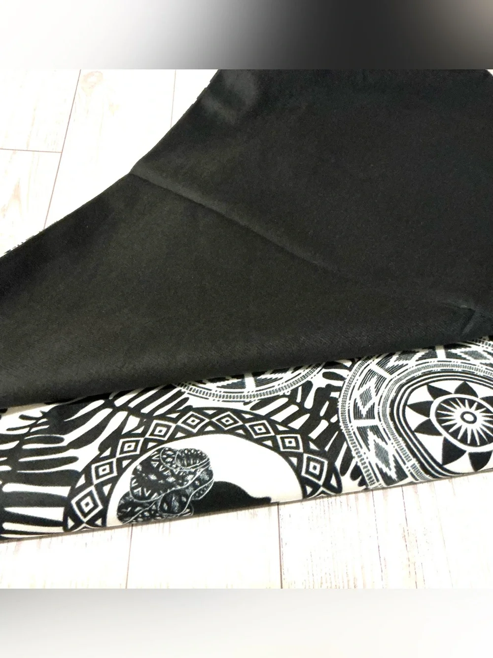 Two Black & White Tribal Silhouette Decorative Accent Pillow Covers